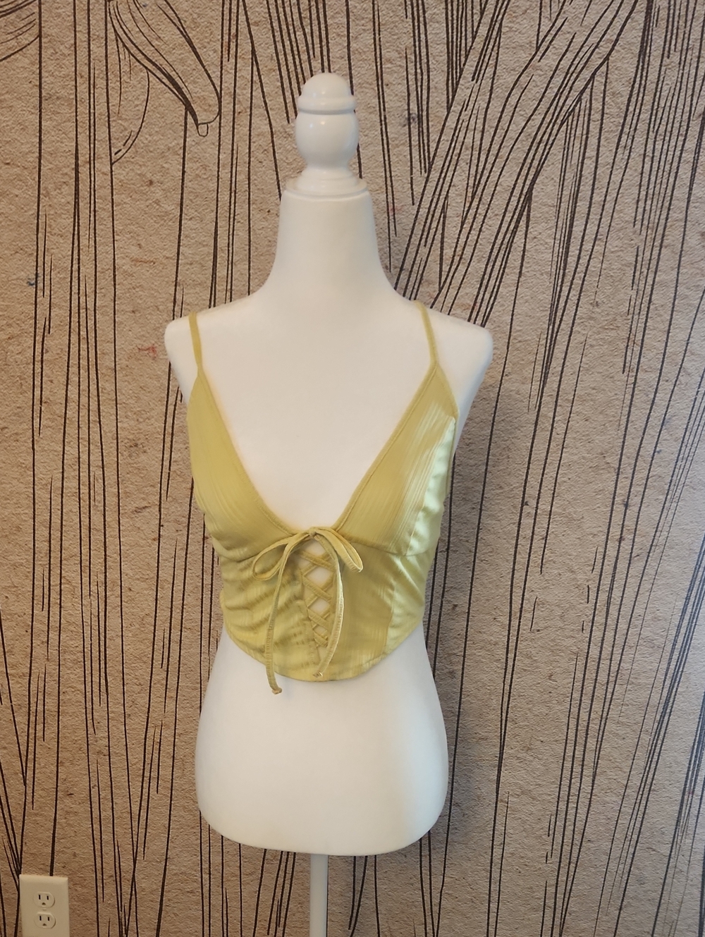 Urban Outfitters Yellow/green Crop Tank